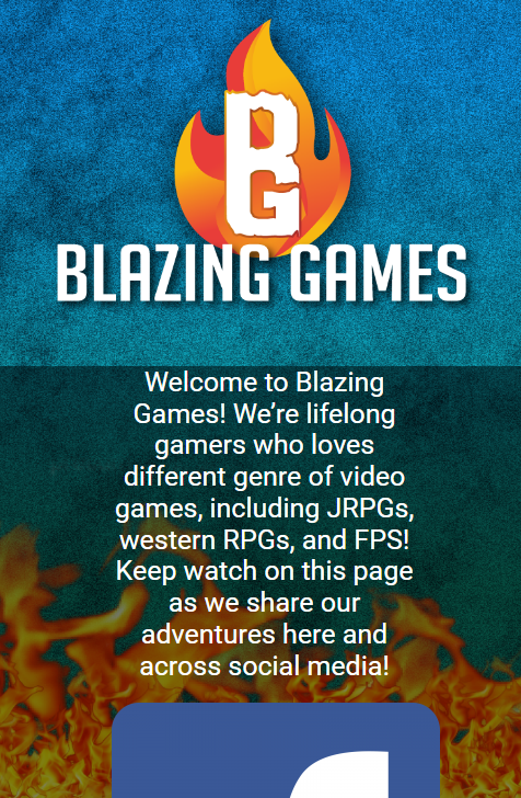 Blazing Games website preview