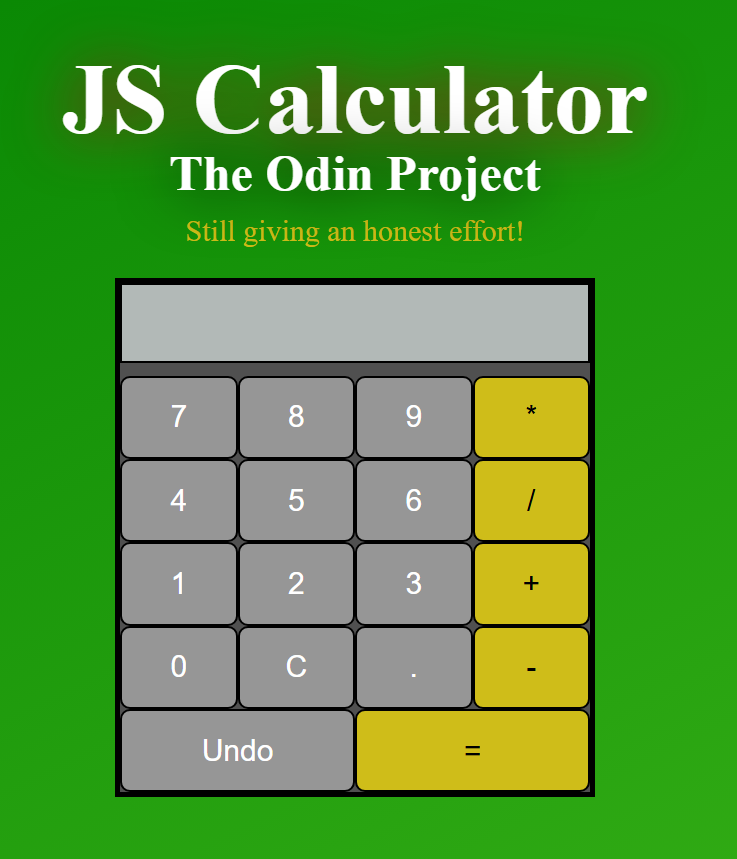 Calculator website preview